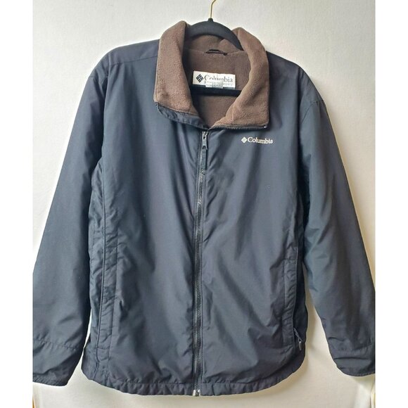 Columbia Jackets & Blazers - COLUMBIA Black/Brown Warm FLEECE-LINED WINTER JACKET Ski Gear Hike Coat Women XL